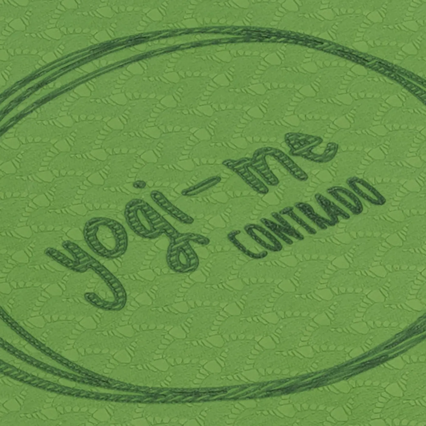 The poses are marked into the mat itself