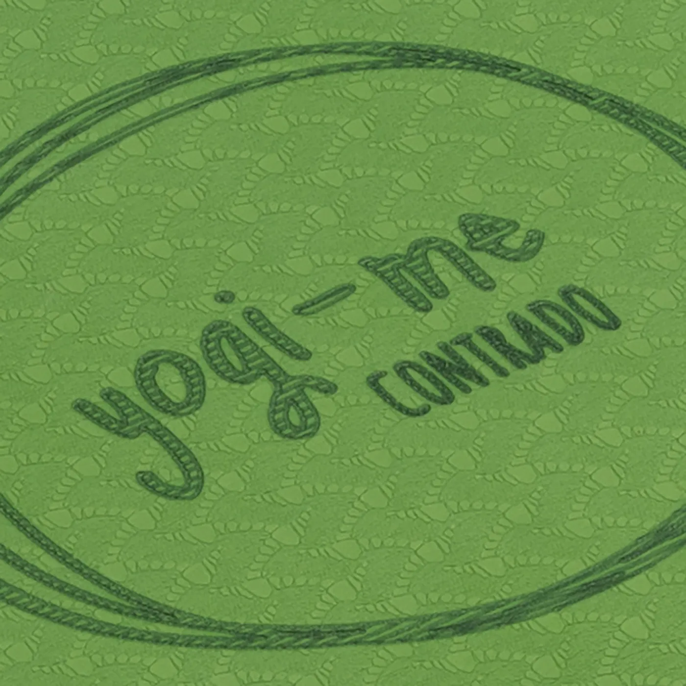 The poses are marked into the mat itself